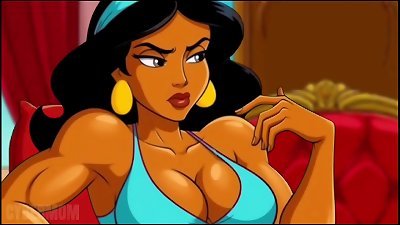 Aladdin and goddess Jasmine make Shameful fantasies to the Genie. comic porno Parody.